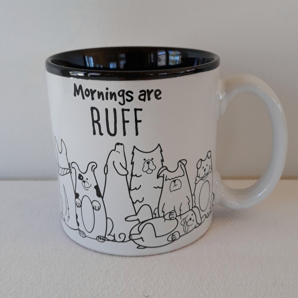 burton + BURTON dog coffee mug - Mornings are RUFF